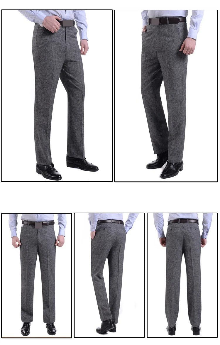 MRMT 2026 Brand Men's Trousers Middle-aged Men Trousers Casual Loose Thin Pants for Male Straight High Waist Man Trouser Pant