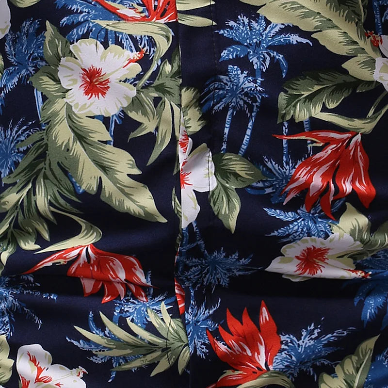 Summer Set Men Shorts Set Floral Print Hawaiian Shirt and Shorts Beach Wear Holiday Clothes Vocation Outfit Male Two Piece Set