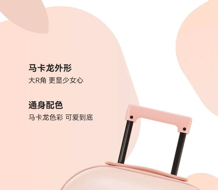 20-Inch Luggage Women's Japanese-Style Lightweight Suitcase Password Suitcase Mute Bread Candy Color Cute Boarding Bag