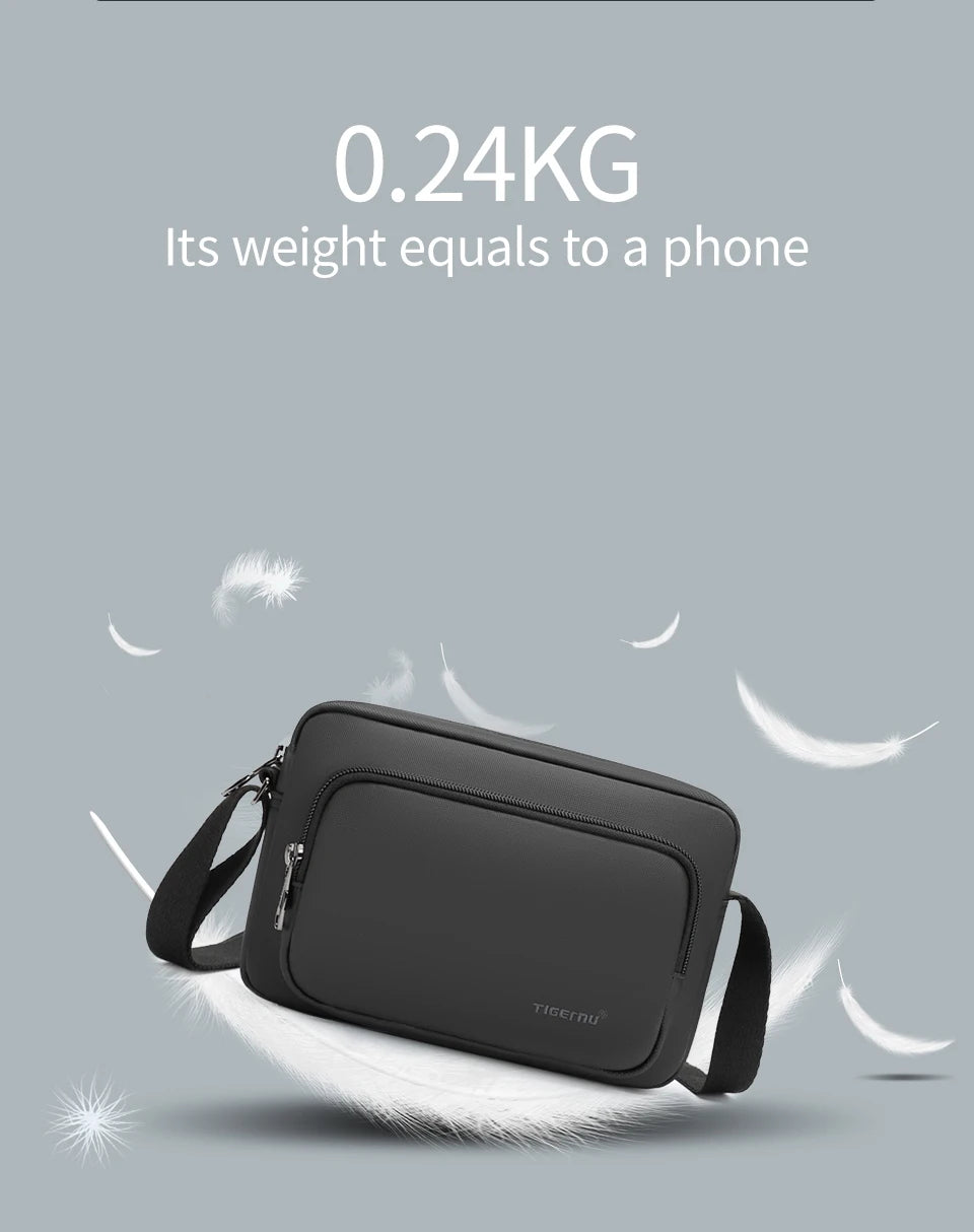 Tigernu New 0.2KG Light Weight Fashion Men Shoulder Bag High Quality Waterproof Male Mini Bags Messenger Bags For Men For Women