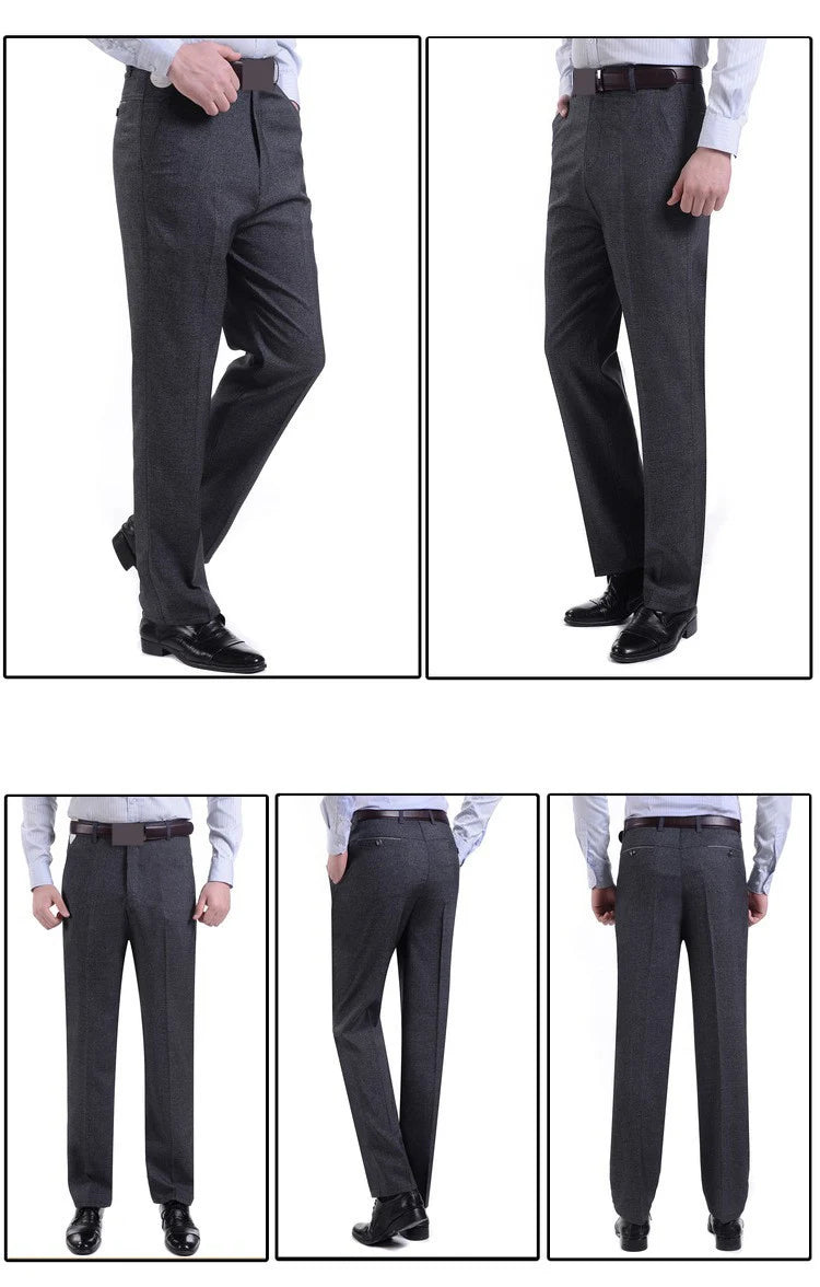 MRMT 2026 Brand Men's Trousers Middle-aged Men Trousers Casual Loose Thin Pants for Male Straight High Waist Man Trouser Pant