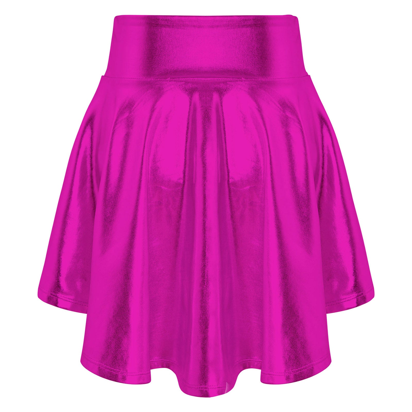 Girls Ballet Dance Skirts Solid Color Ruffle Irregular Hem Dance Party Costume Kids Dance Wear Bronzing Cloth Mini Skirts
