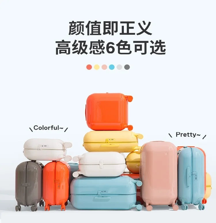 20-Inch Luggage Women's Japanese-Style Lightweight Suitcase Password Suitcase Mute Bread Candy Color Cute Boarding Bag