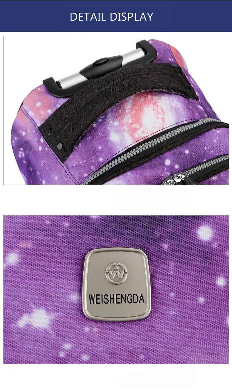 large wheels School Rolling Bags for teenagers travel trolley bags for Children wheeled bag bags for travel rolling bag wheels