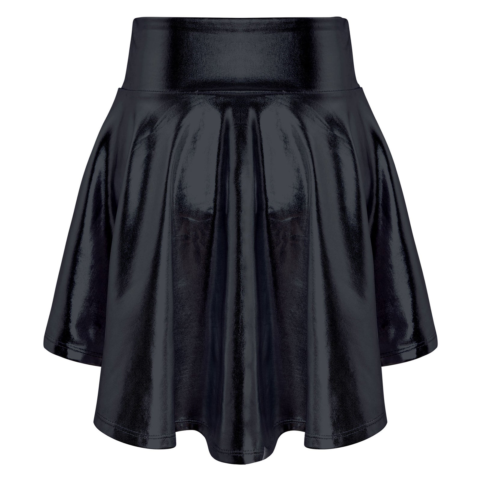 Girls Ballet Dance Skirts Solid Color Ruffle Irregular Hem Dance Party Costume Kids Dance Wear Bronzing Cloth Mini Skirts
