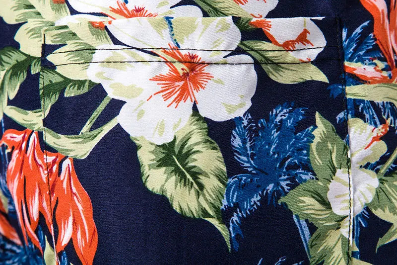 Summer Set Men Shorts Set Floral Print Hawaiian Shirt and Shorts Beach Wear Holiday Clothes Vocation Outfit Male Two Piece Set