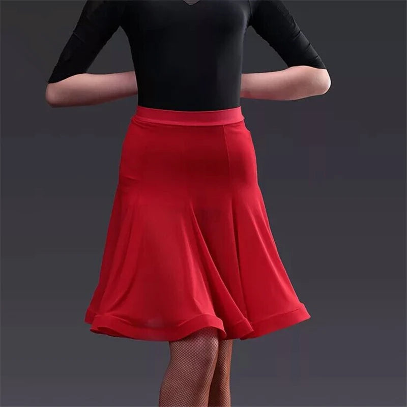 New Woman Latin Dance Skirt Fishbone Tango Costume Training Dress Performance Wears Sexy Rumba Samba Dance Skirt for Women Dress