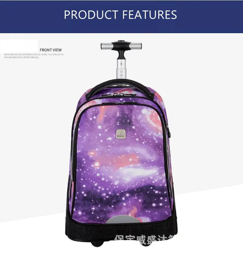large wheels School Rolling Bags for teenagers travel trolley bags for Children wheeled bag bags for travel rolling bag wheels