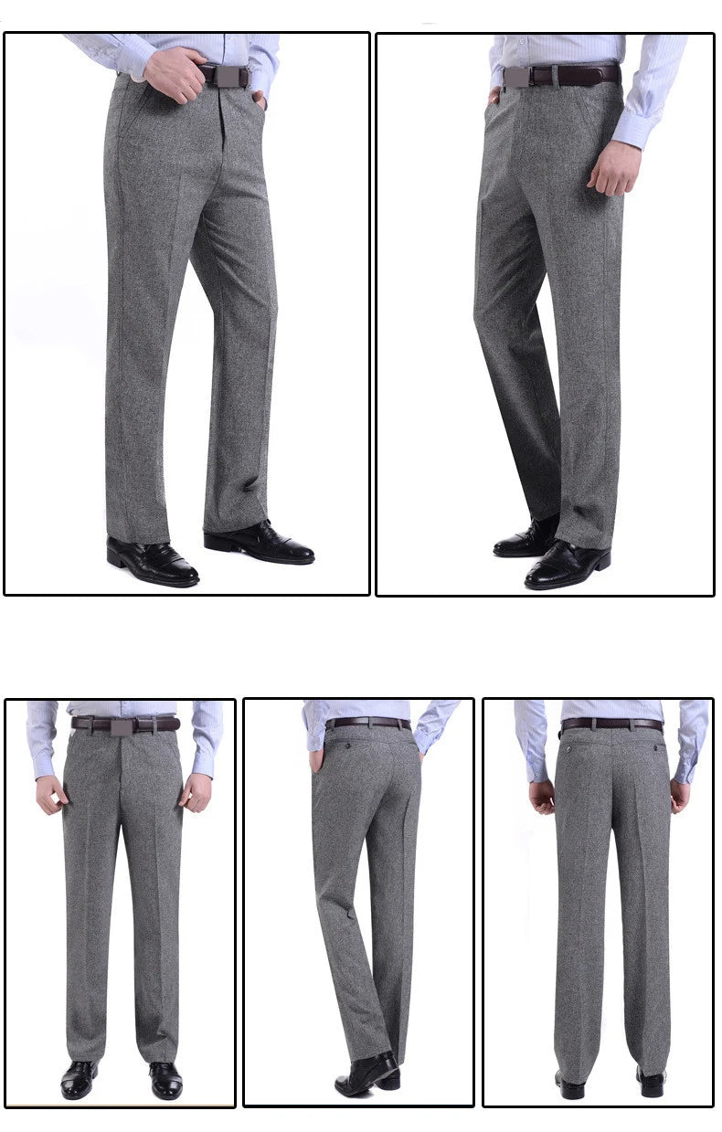 MRMT 2026 Brand Men's Trousers Middle-aged Men Trousers Casual Loose Thin Pants for Male Straight High Waist Man Trouser Pant