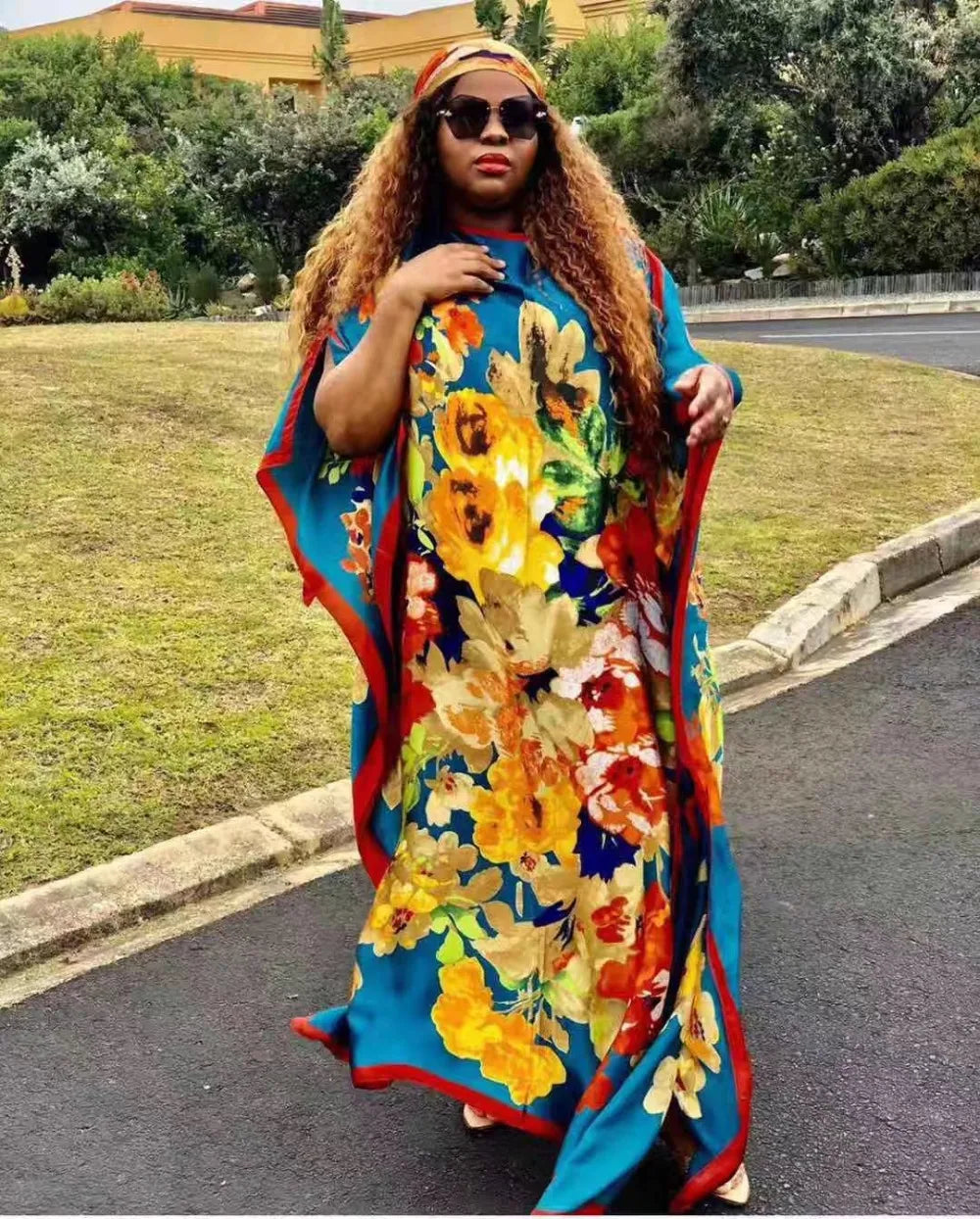 Summer New Fashion African Dresses For Women Elegant Printed Silk Muslim Lady Long Hijab Kaftan Dress Oversize Kuwait Abaya