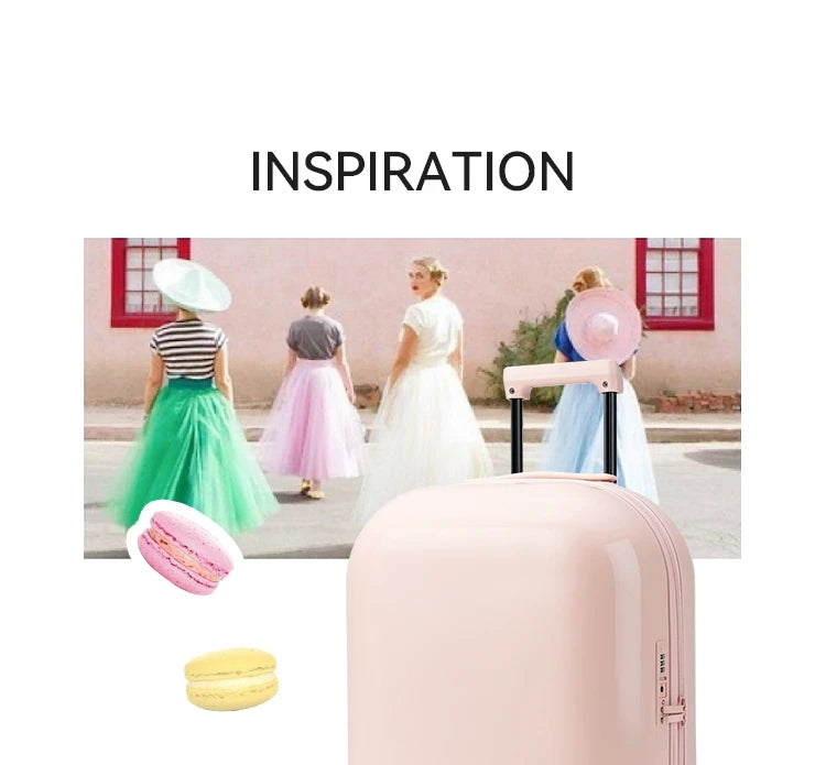20-Inch Luggage Women's Japanese-Style Lightweight Suitcase Password Suitcase Mute Bread Candy Color Cute Boarding Bag
