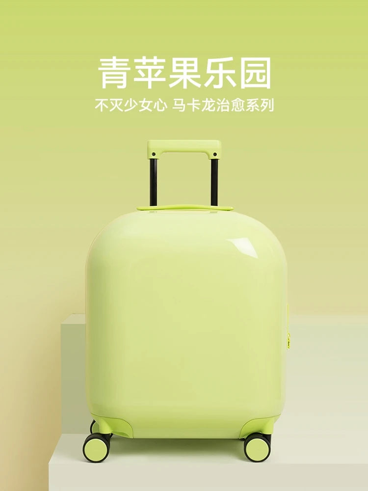 20-Inch Luggage Women's Japanese-Style Lightweight Suitcase Password Suitcase Mute Bread Candy Color Cute Boarding Bag