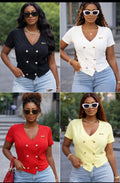 Stretchy button tops