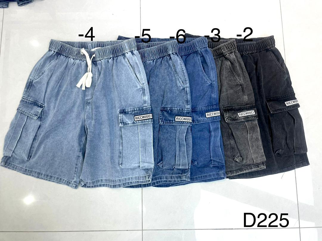 Baggy jean shorts for men