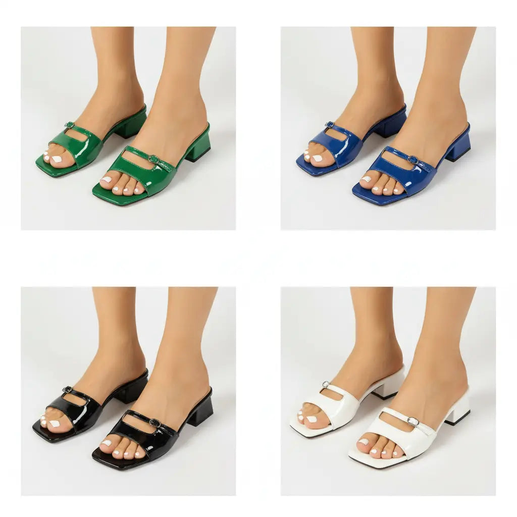 Handmade flat slippers