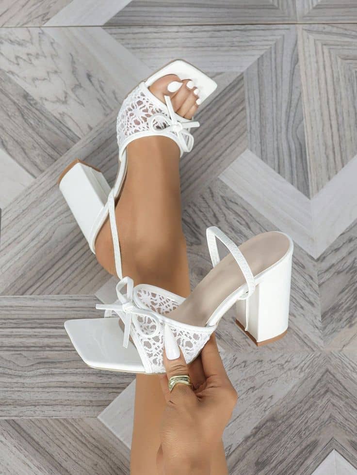 Female mid heel shoe sandal