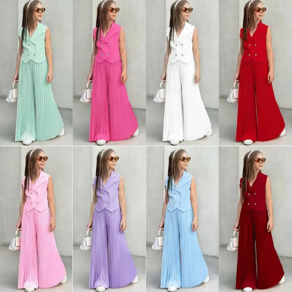 Girls up and down free trouser dress