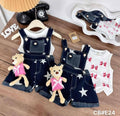Unisex overall cross jean 2 piece