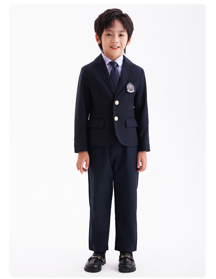 Kids School Uniform Girls Jacket Pleated Skirt Suits Boys Formal Dress Toddler Student Clothes Sets Children Korean Class Outfit