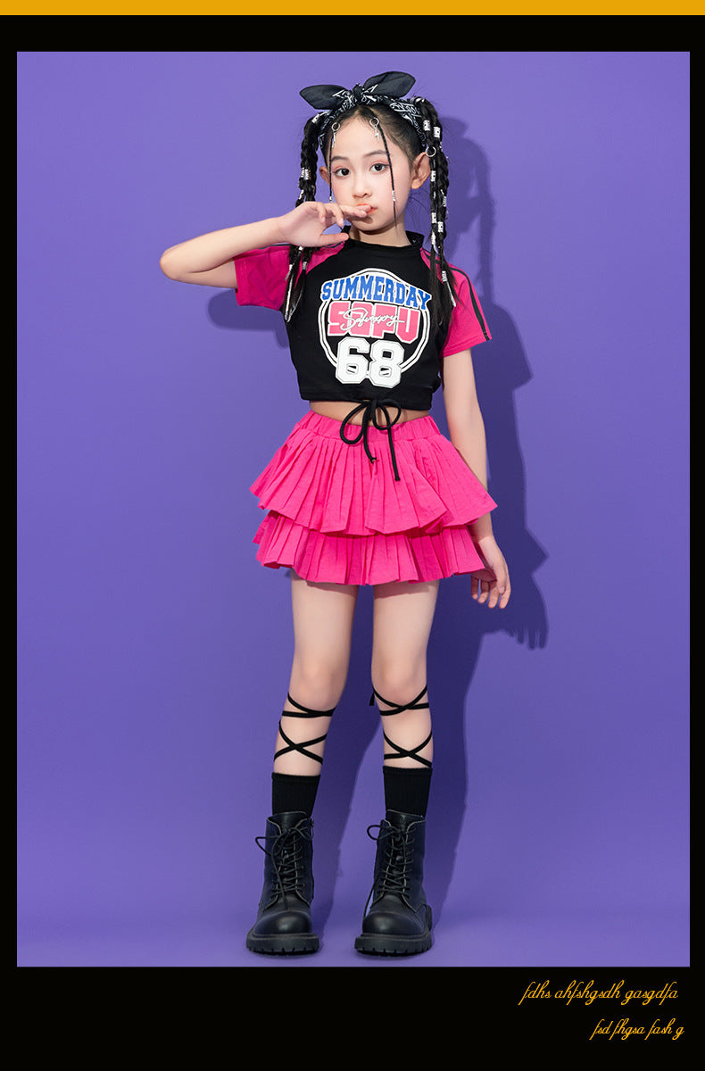Teenager Kids Hip Hop Dance Costumes For Children Yellow Kpop Hiphop Stage Outfits Girls Boys Jazz Performance Rave Clothes