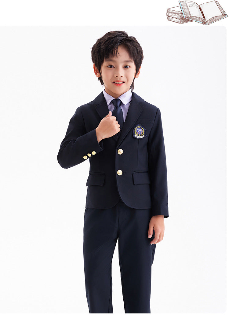 Kids School Uniform Girls Jacket Pleated Skirt Suits Boys Formal Dress Toddler Student Clothes Sets Children Korean Class Outfit