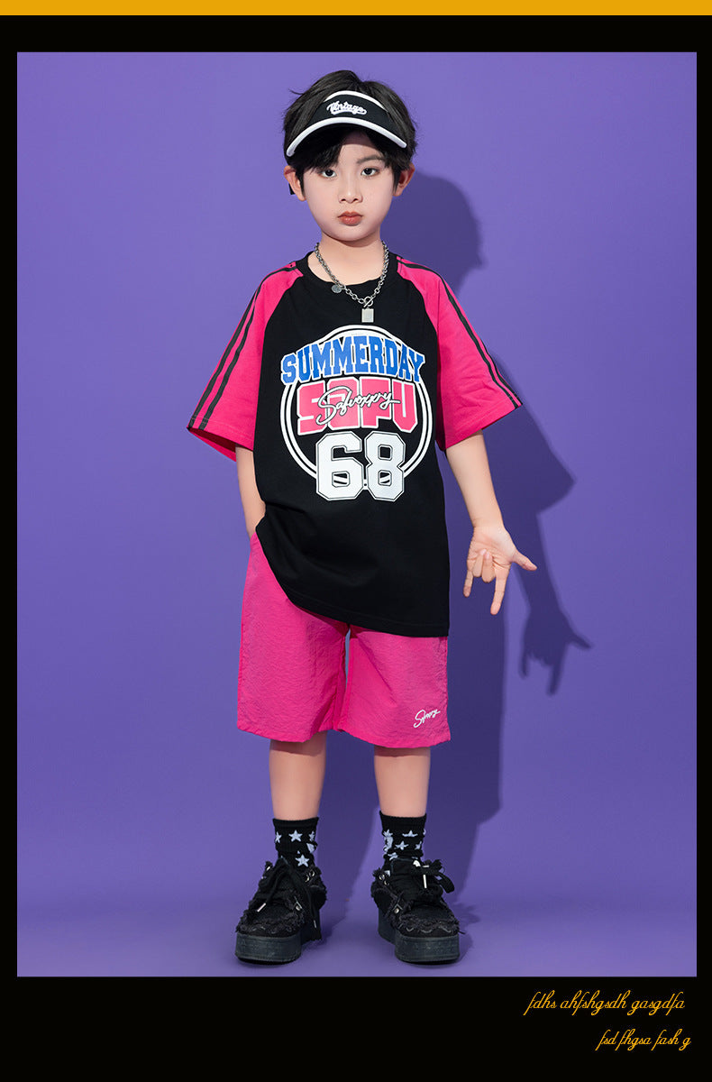Teenager Kids Hip Hop Dance Costumes For Children Yellow Kpop Hiphop Stage Outfits Girls Boys Jazz Performance Rave Clothes