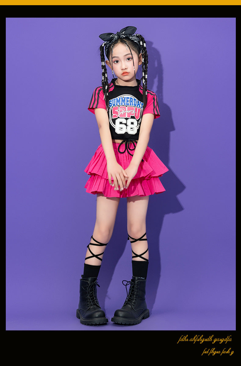Teenager Kids Hip Hop Dance Costumes For Children Yellow Kpop Hiphop Stage Outfits Girls Boys Jazz Performance Rave Clothes