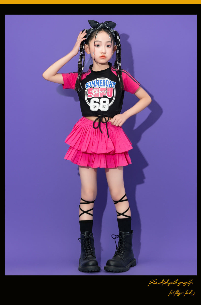 Teenager Kids Hip Hop Dance Costumes For Children Yellow Kpop Hiphop Stage Outfits Girls Boys Jazz Performance Rave Clothes