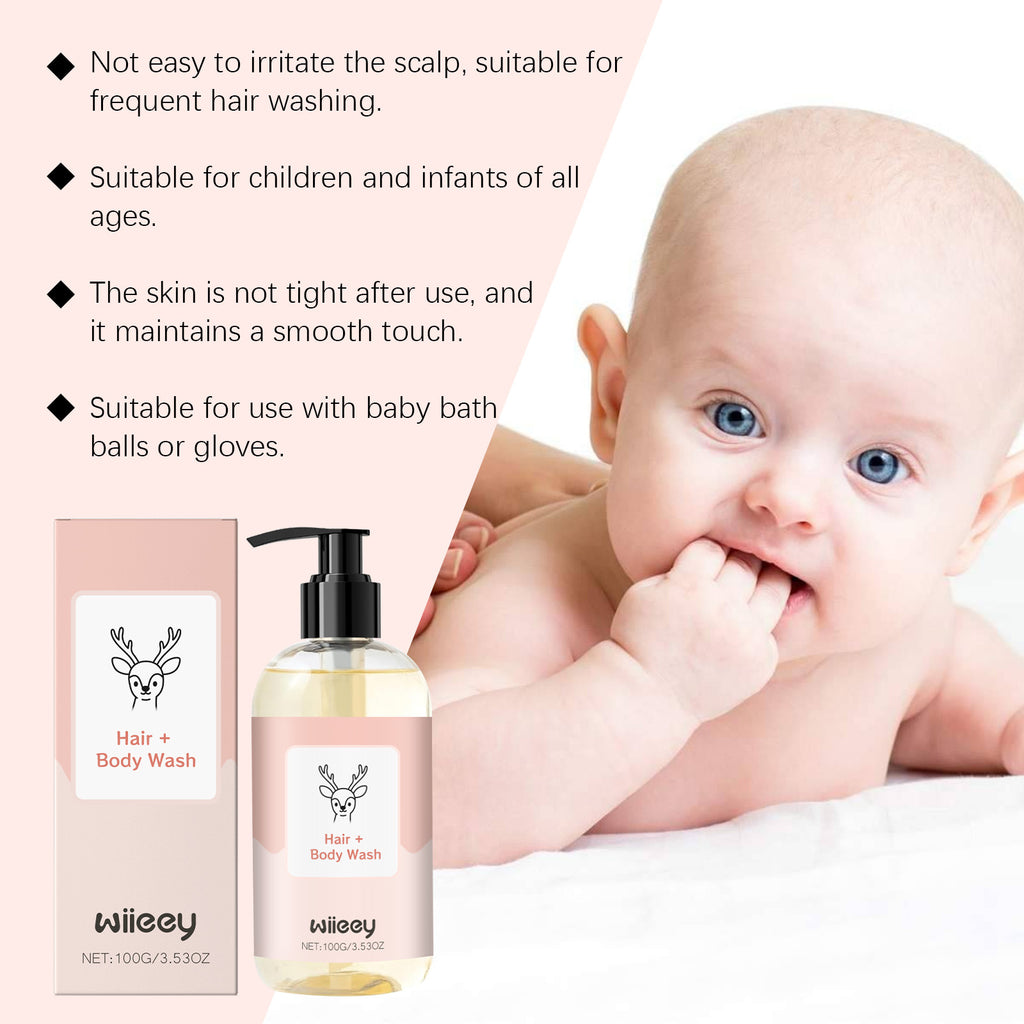 2 in 1 Children Shampoo Body Wash Gentle Cleansing Moisturizing Soothing Soft Smoothing Fresh Fragrance Refreshing Body Skincare