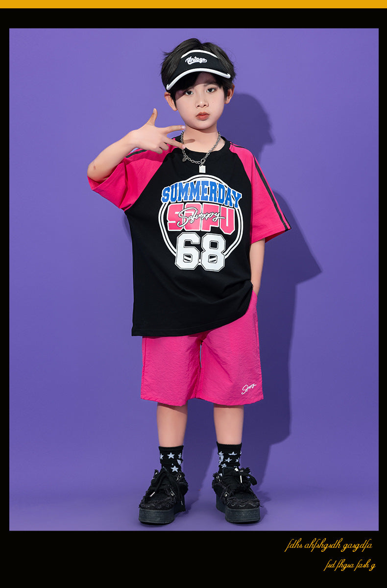 Teenager Kids Hip Hop Dance Costumes For Children Yellow Kpop Hiphop Stage Outfits Girls Boys Jazz Performance Rave Clothes