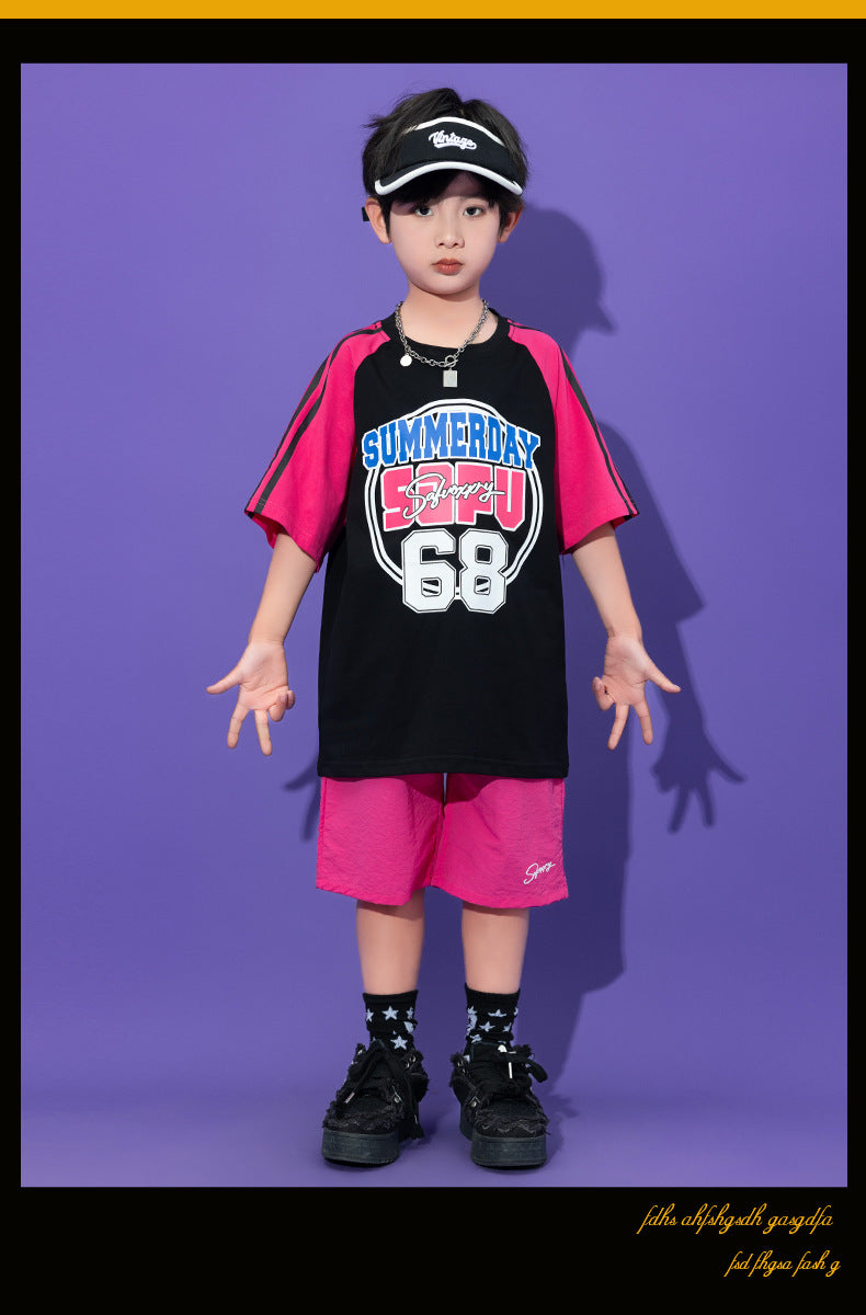 Teenager Kids Hip Hop Dance Costumes For Children Yellow Kpop Hiphop Stage Outfits Girls Boys Jazz Performance Rave Clothes