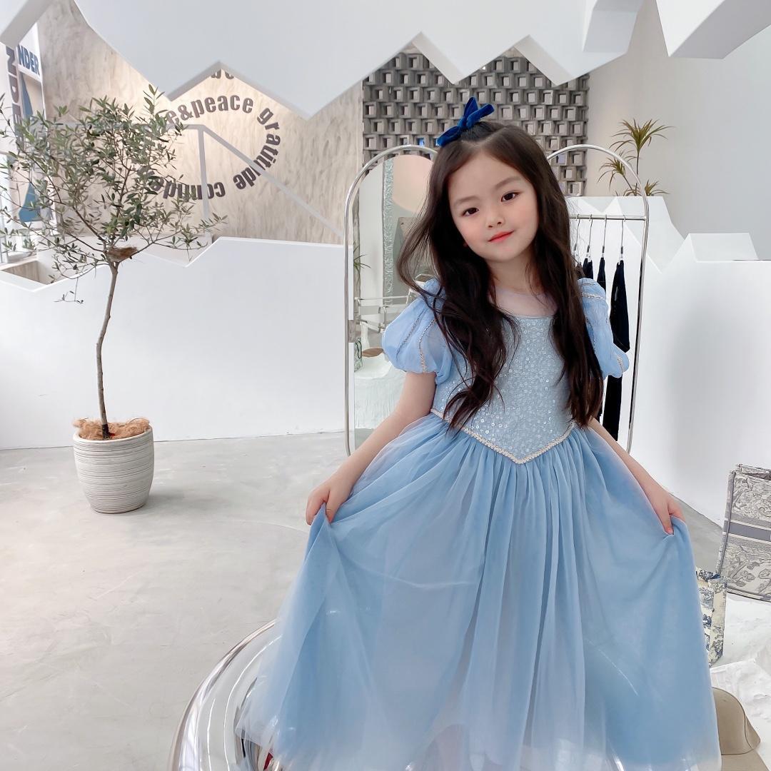 Kids Summer Dress Toddler Girls Birthday Party Cosplay Girls Lace Ballet Princess Dress Spring and Autumn Ball Dress 3-12Years