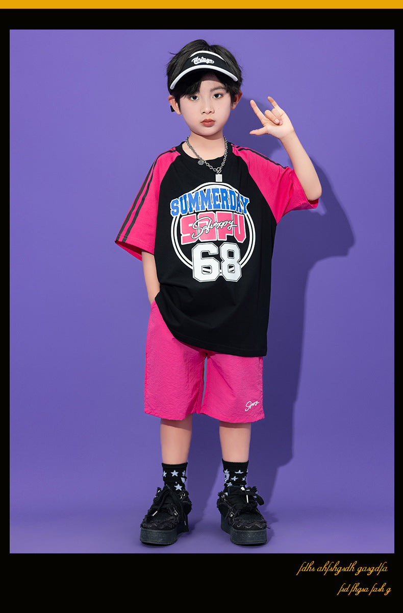 Teenager Kids Hip Hop Dance Costumes For Children Yellow Kpop Hiphop Stage Outfits Girls Boys Jazz Performance Rave Clothes