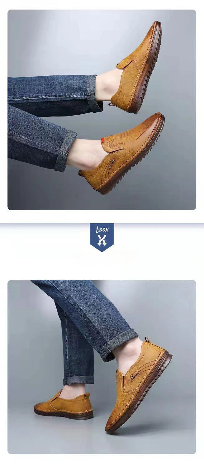 Fashion Men Loafers Lightweight Men's Driving Shoes Brand Anti-Slip Comfortable Flat Shoes Designer Rubber Sole Breathable Shoes