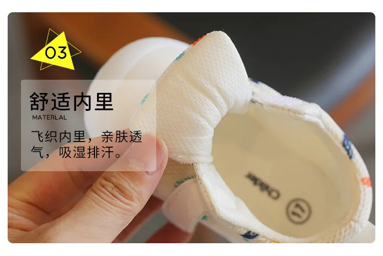 Kid Sneakers 2025 Spring New Mesh Baby Shoe Soft Sole Anti Slip Walking Shoe Light Girl Shoes Allmatch Boy Kid Shoes Кроссовки