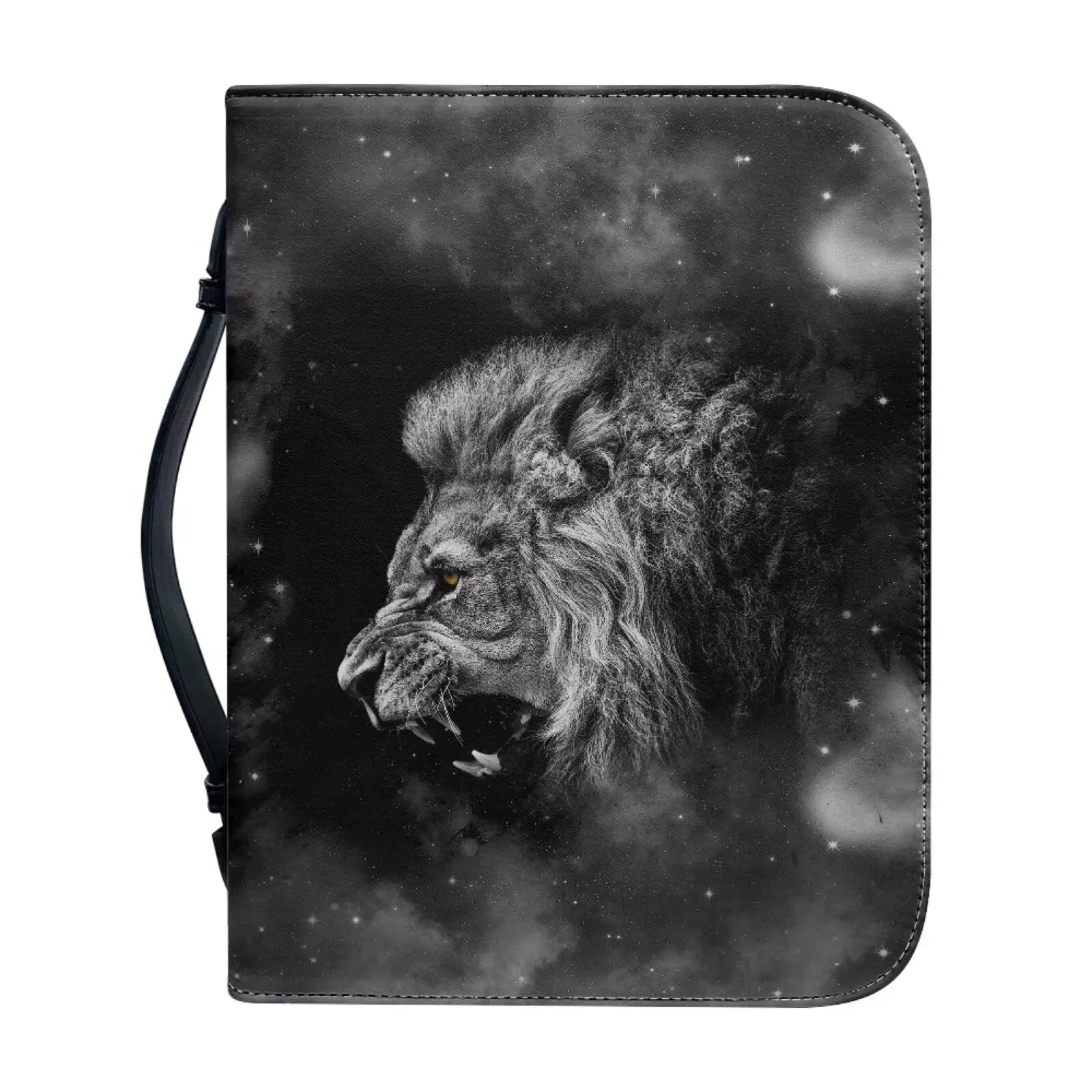 Bible Cover,Bible bag comes with a portable handle, Waterproof PU Leather Zipper Book Cover Bible Bag Bible Carrying Case M-2XL