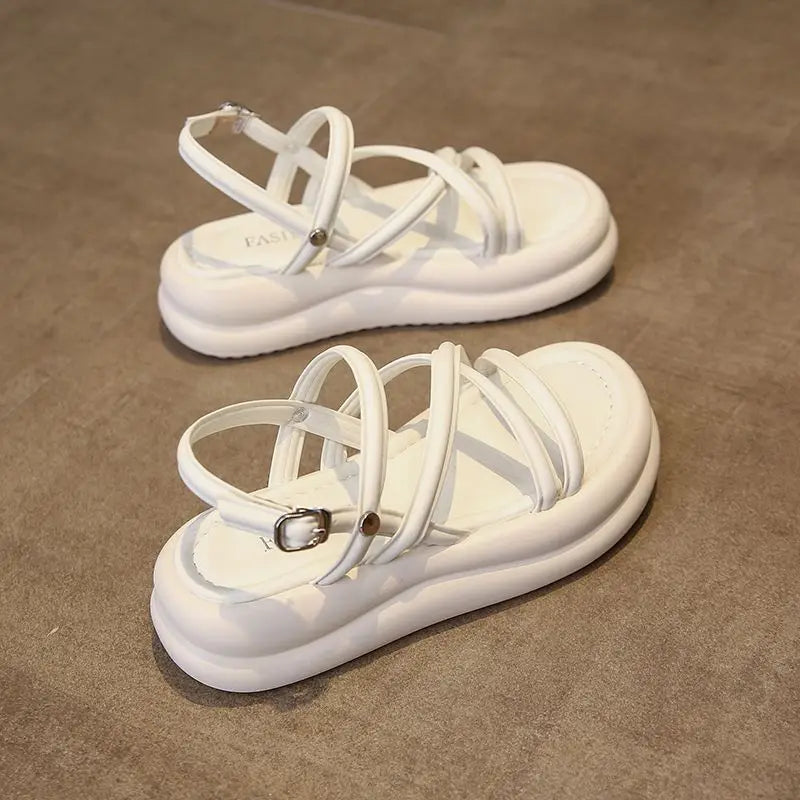Woman Shoes Brown Sabot Platform Beach Sandals for Women Roman Style Sales Luxury Summer Sale Sandal Wholesale Shoe Asian Size