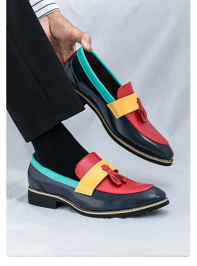 leather shoes Men's color increase thick-soled men Casual sneakers new non-slip business casual dress shoes work men's shoes