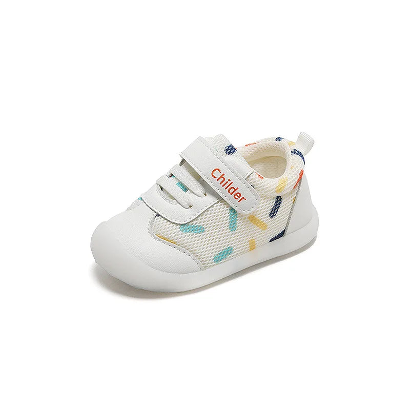 Kid Sneakers 2025 Spring New Mesh Baby Shoe Soft Sole Anti Slip Walking Shoe Light Girl Shoes Allmatch Boy Kid Shoes Кроссовки