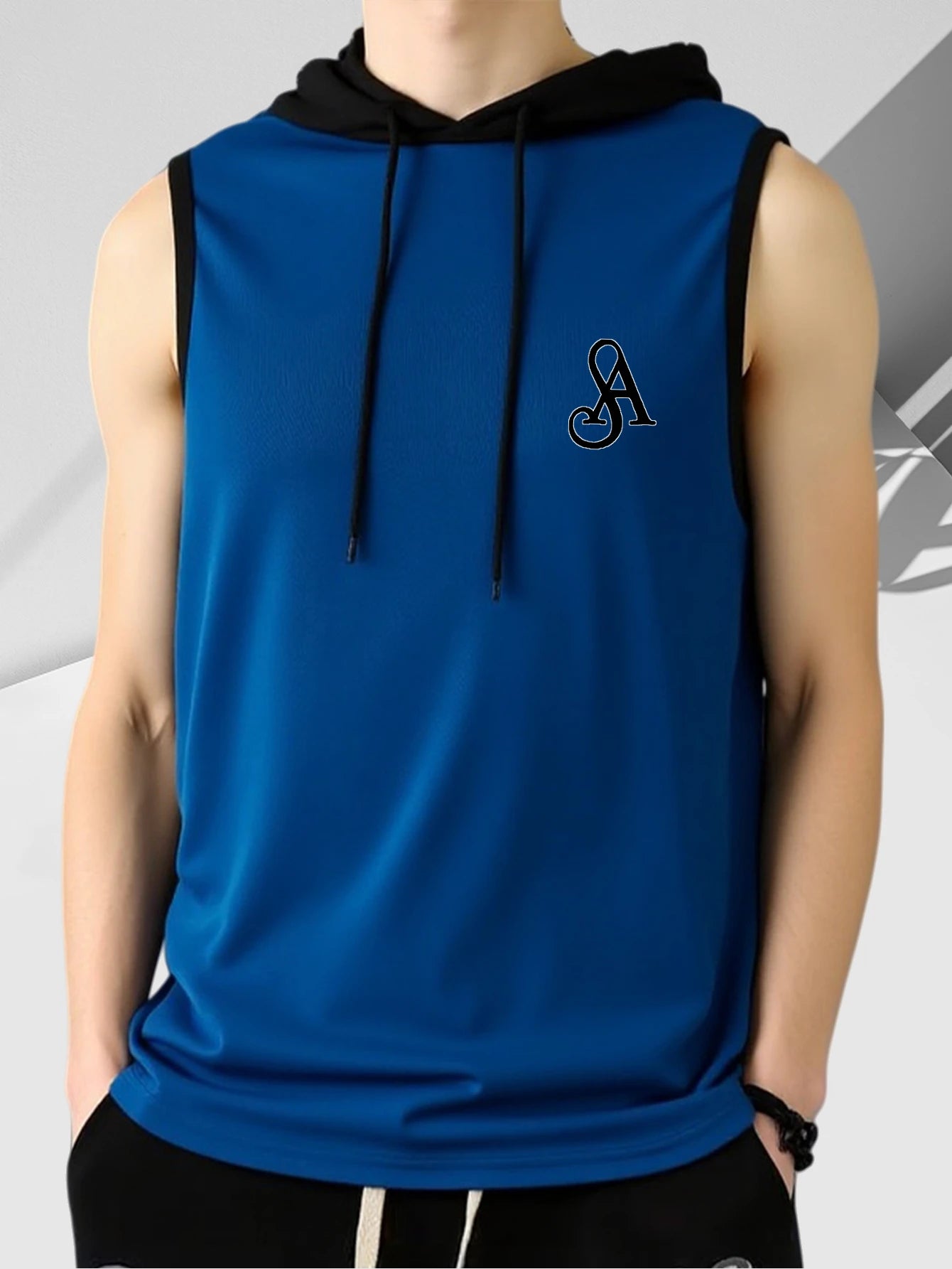 Summer men's outerwear sleeveless vest casual hoodie