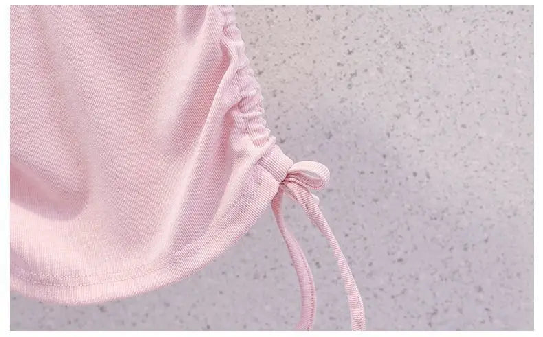 Summer Teenage Girls Clothes Set Children O-Neck Tshirt and Mid Skirt Suit Student School Short Sleeve Top Bottom Outfits