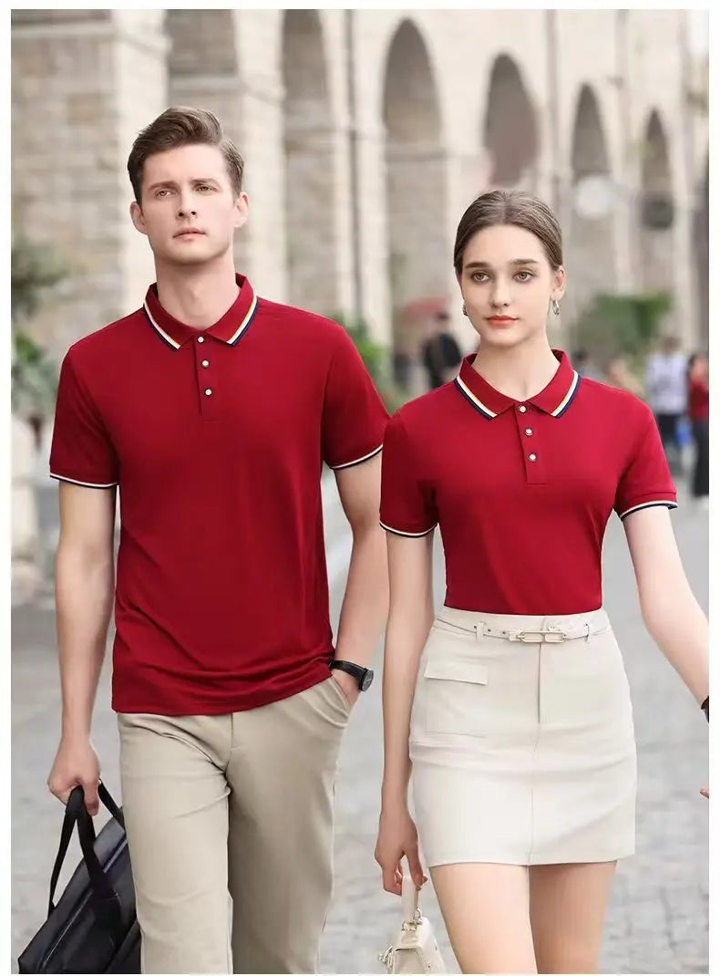 Golf men's collar knitted polo shirt, business casual men's short sleeved summer new clothing