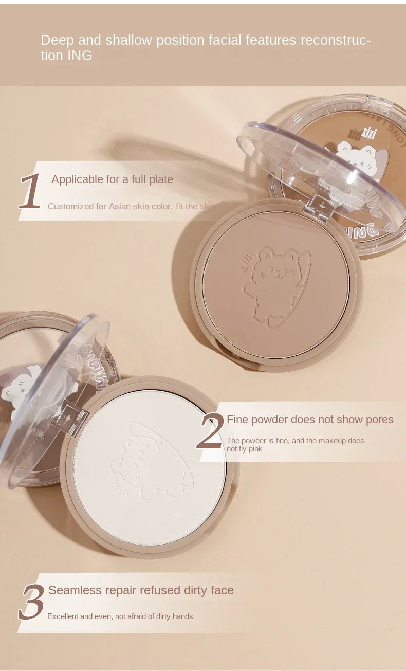 Xixi Contouring Matte Highlight Make Up Face Body Sculptor Shading Bronzer Contour Powder Palette Shadows Cosmetics Cute Makeup