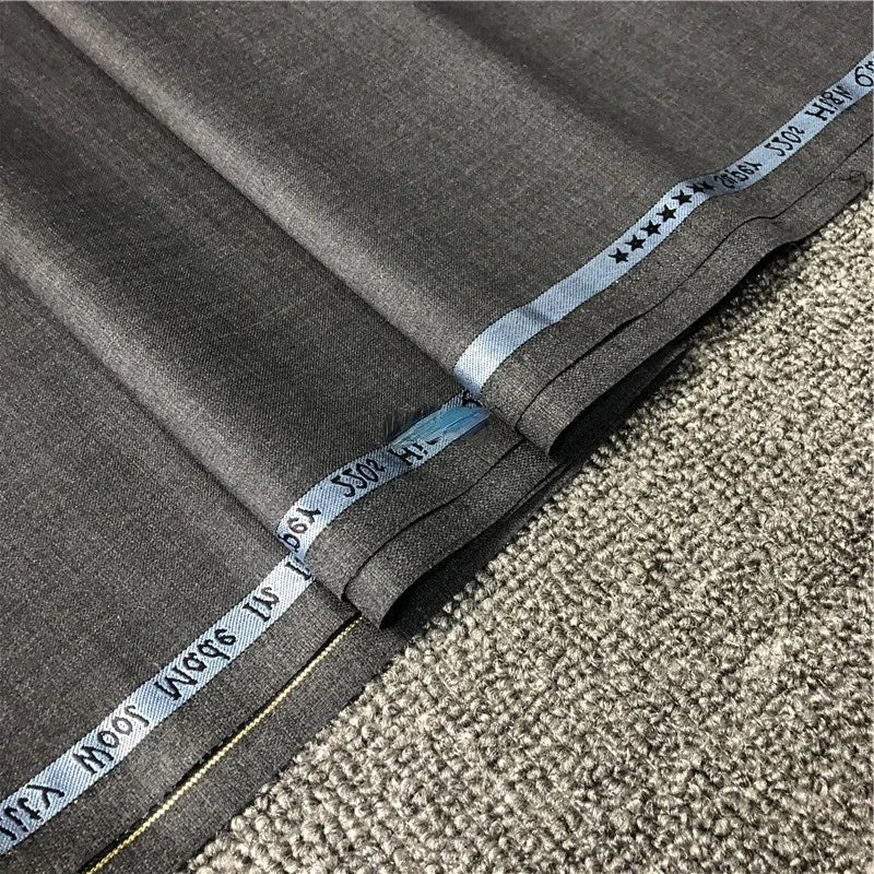 80% Suit Fabric Worsted Wool Suit Pants High Quality Men's Fabrics Classic Navy Blue Gray Black Atiku Fabric for Men By Meter