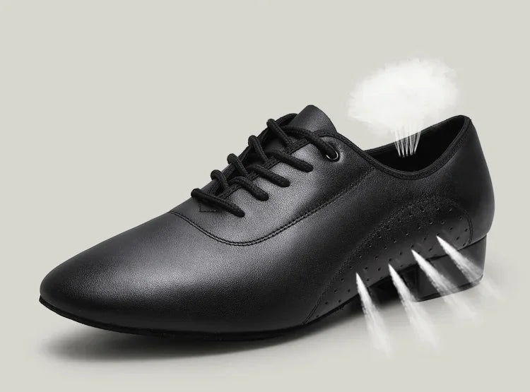 Men's white new leather Latin dance shoes Modern dance hall tango men's national standard dance shoes men's sports shoes
