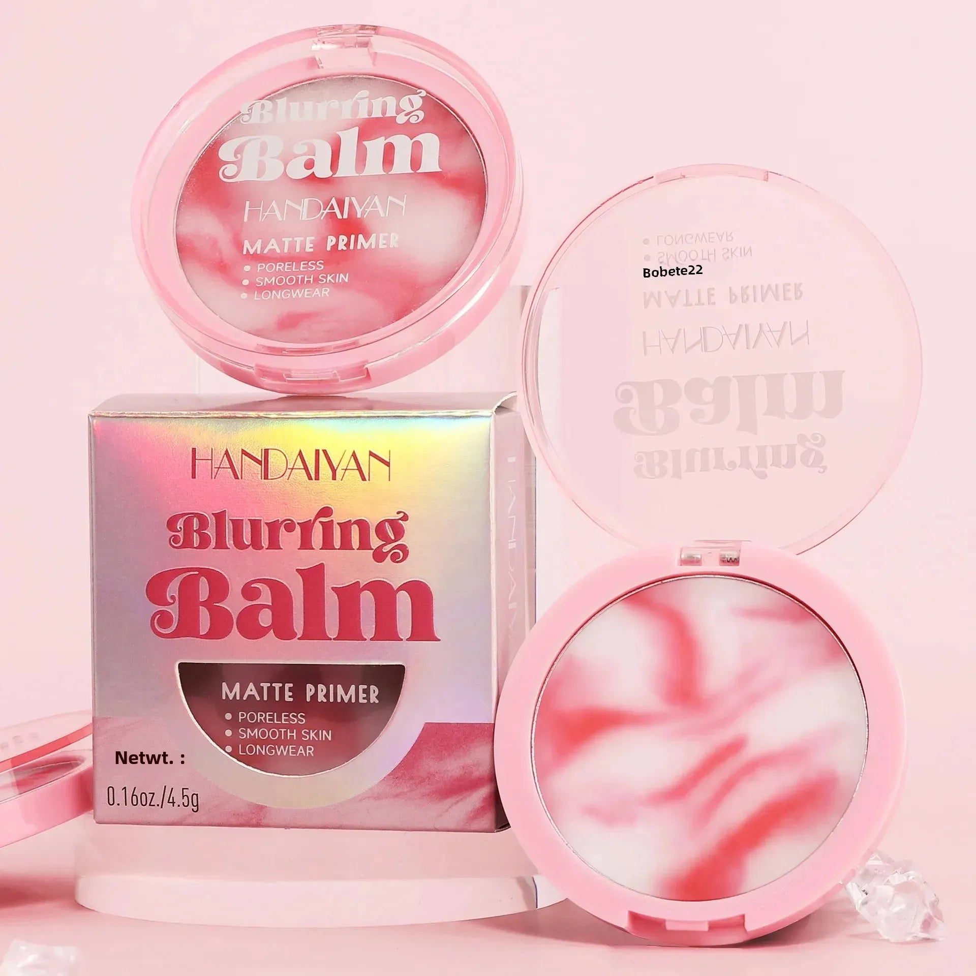 Waterproof Light Mist No-Powder Matte Concealer - Oil Control Brightening Complexion Setting Powder with Powder Puff for Makeup