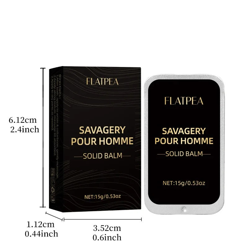 15g Men Solid Perfume Long-Lasting Woody Scented Pocket Fragrance Balm Portable Body Cream Deodorizing Freshness Cream Man Gifts