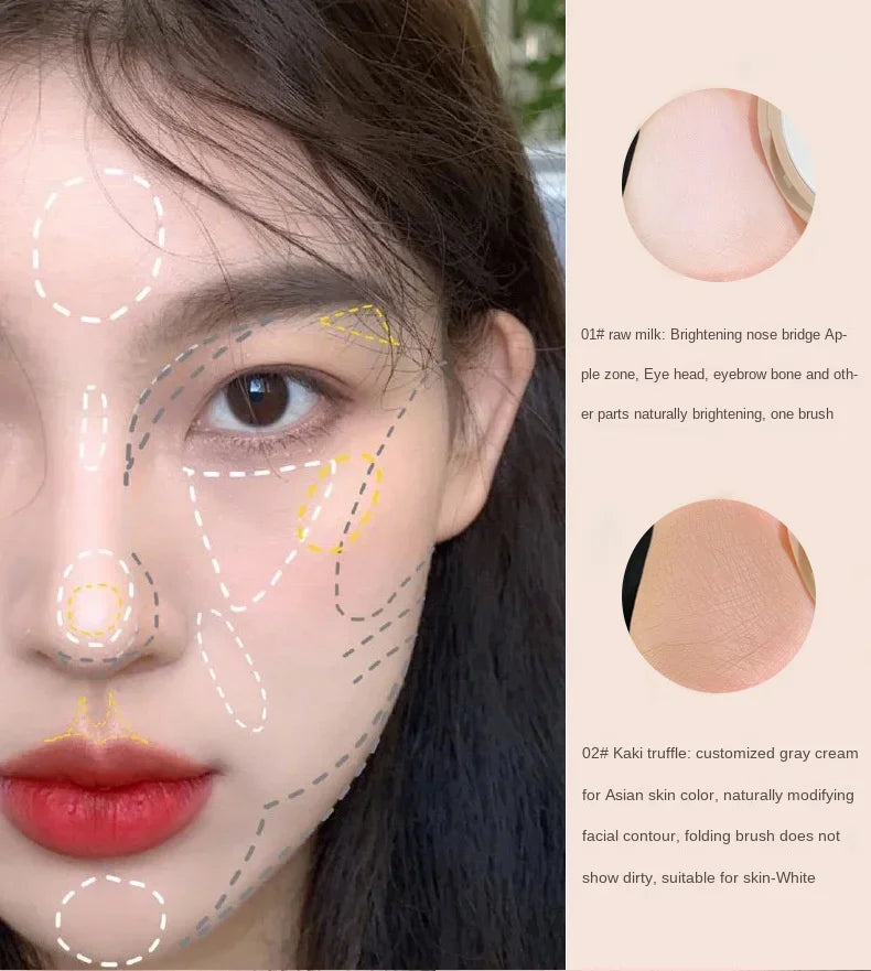Xixi Contouring Matte Highlight Make Up Face Body Sculptor Shading Bronzer Contour Powder Palette Shadows Cosmetics Cute Makeup