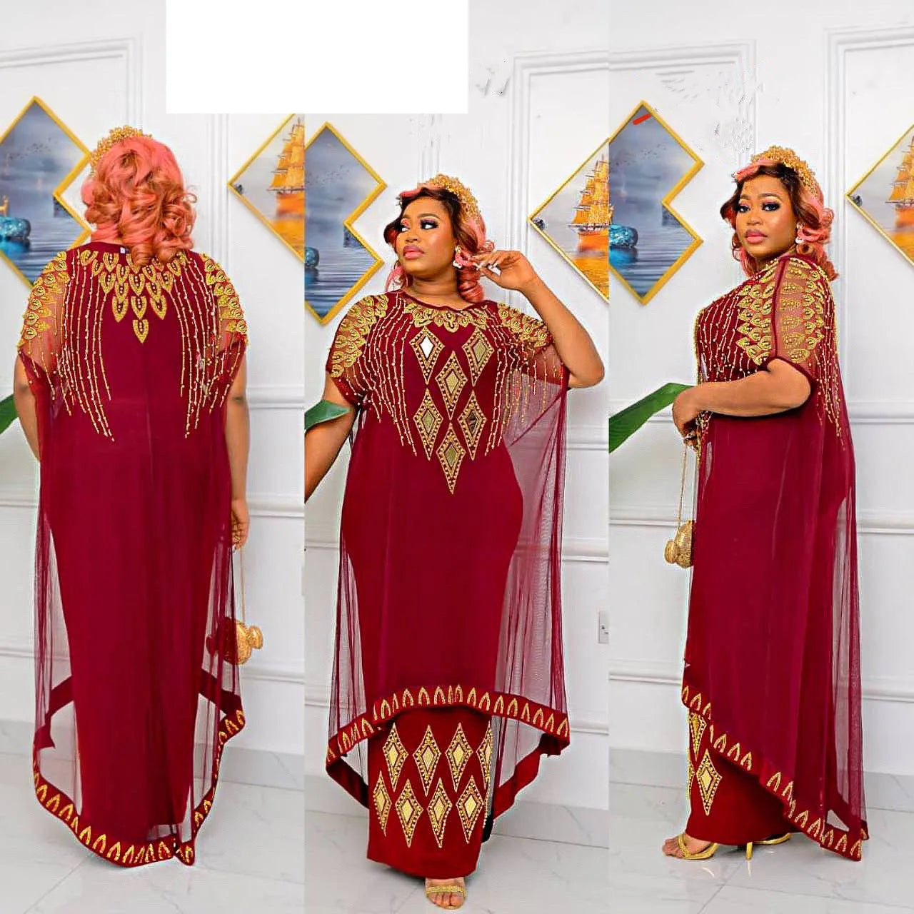 African Dresses for Women 2026 Traditional Nigeria Caftan Dress Abaya Musulman Robe Femme Clothes Dashiki Africa Clothing