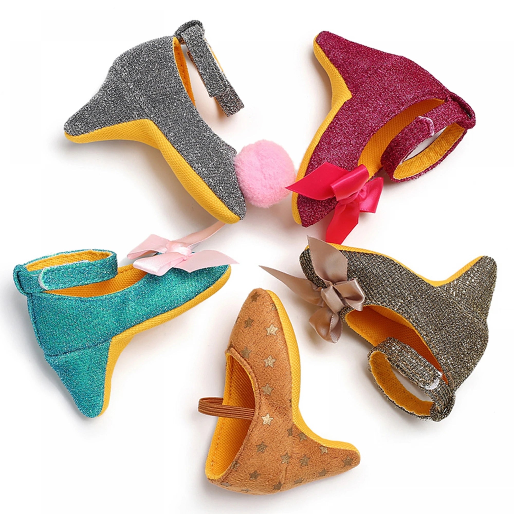 Baby Girls Princess High Heels Photography Accessories Cute Fashionable Infant Bow Decor Dress Shoes Party Photography Props